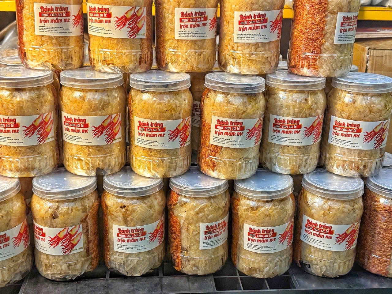 Mực Cán Sate Trộn Mắm Me Hũ