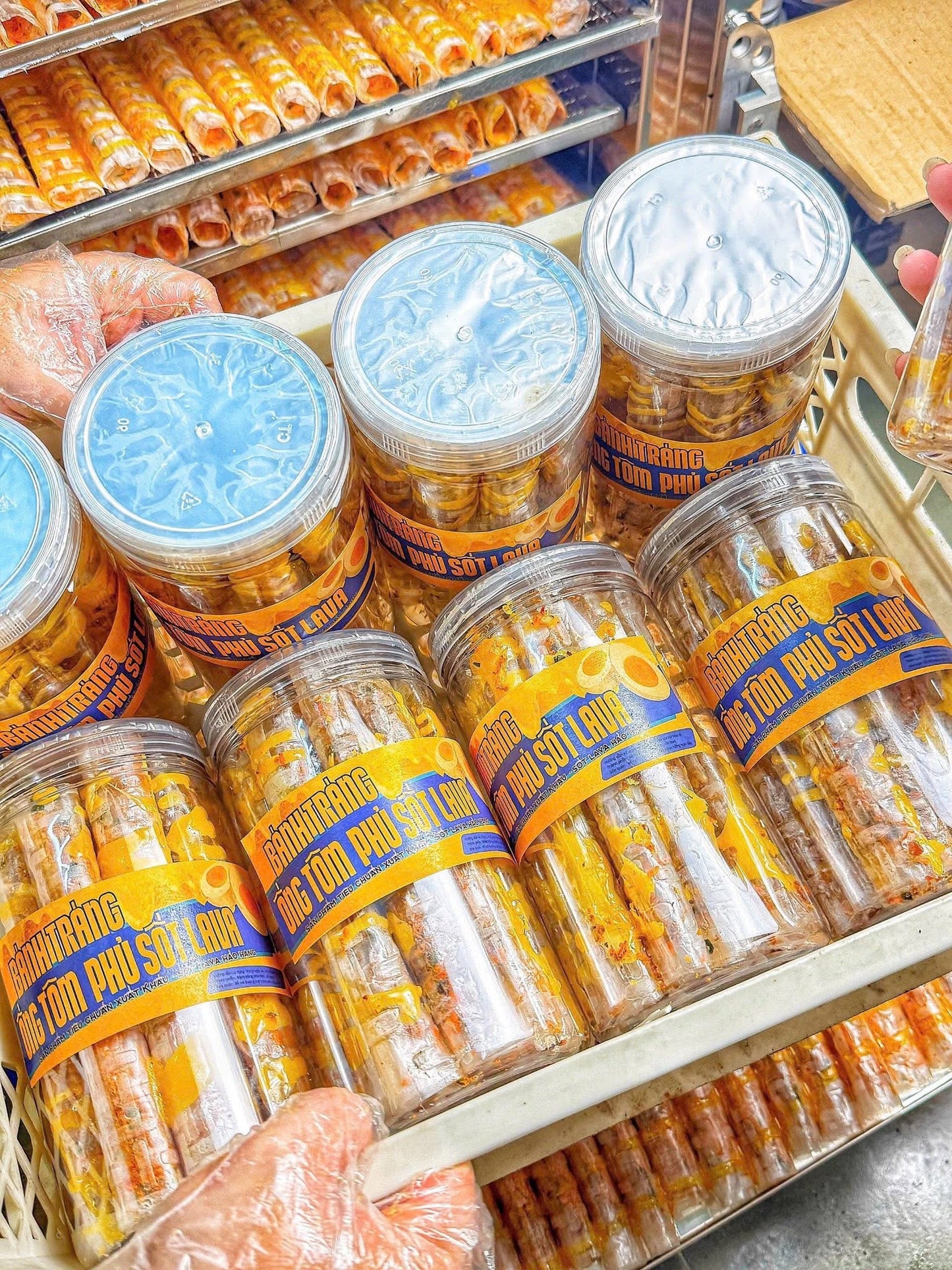 Ống Tôm Phủ Sốt Lava Hũ