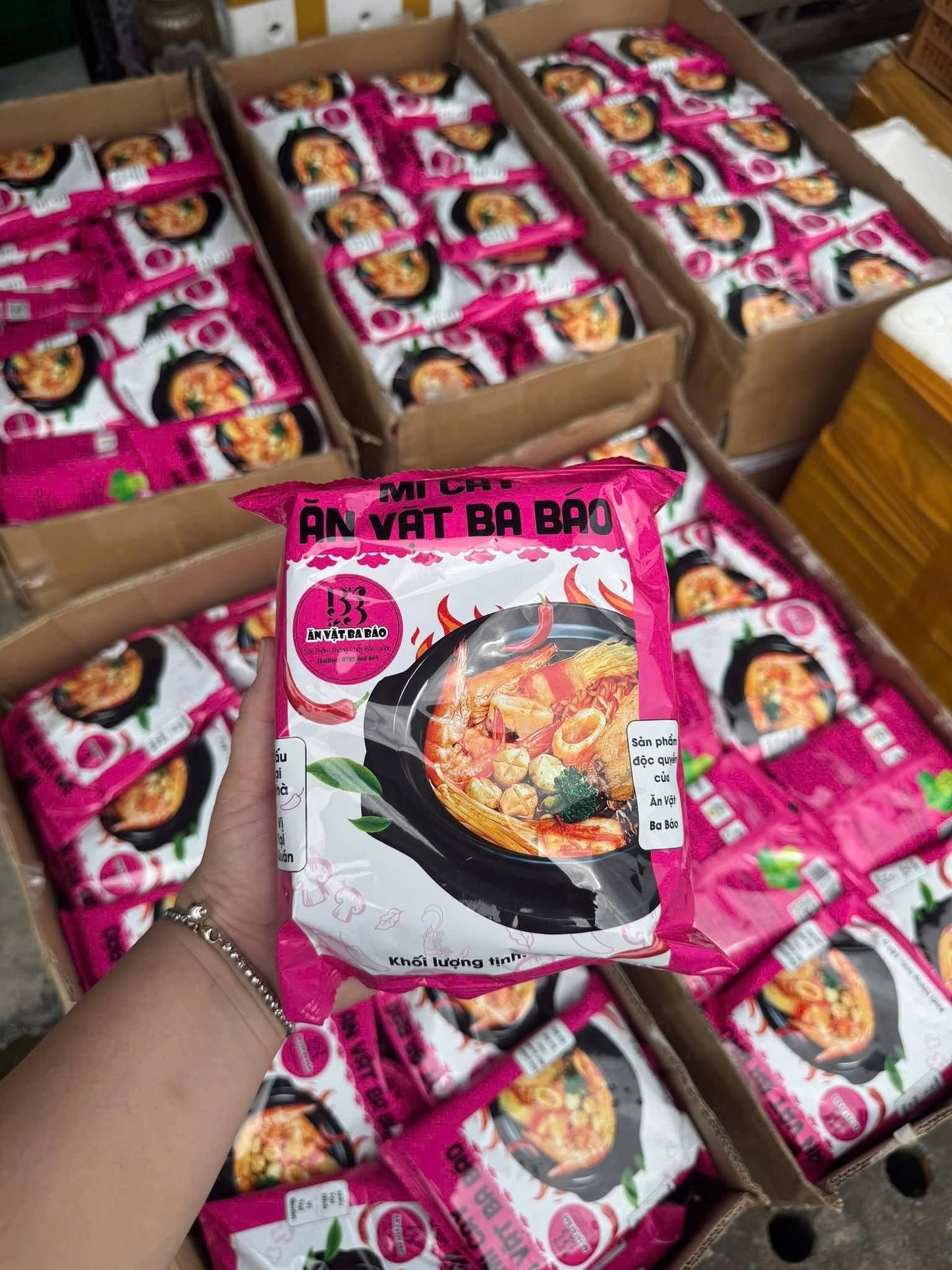 Mì Cay Ba Báo 3 Gói