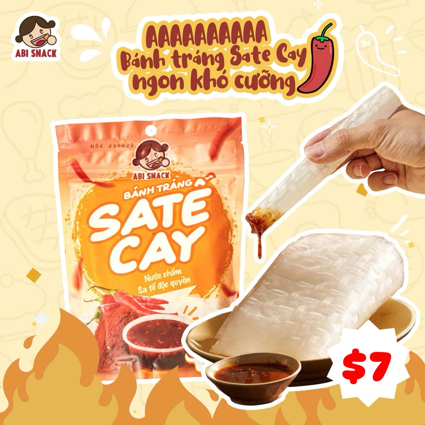 Bánh Tráng Sate Cay ABI - B3G1F