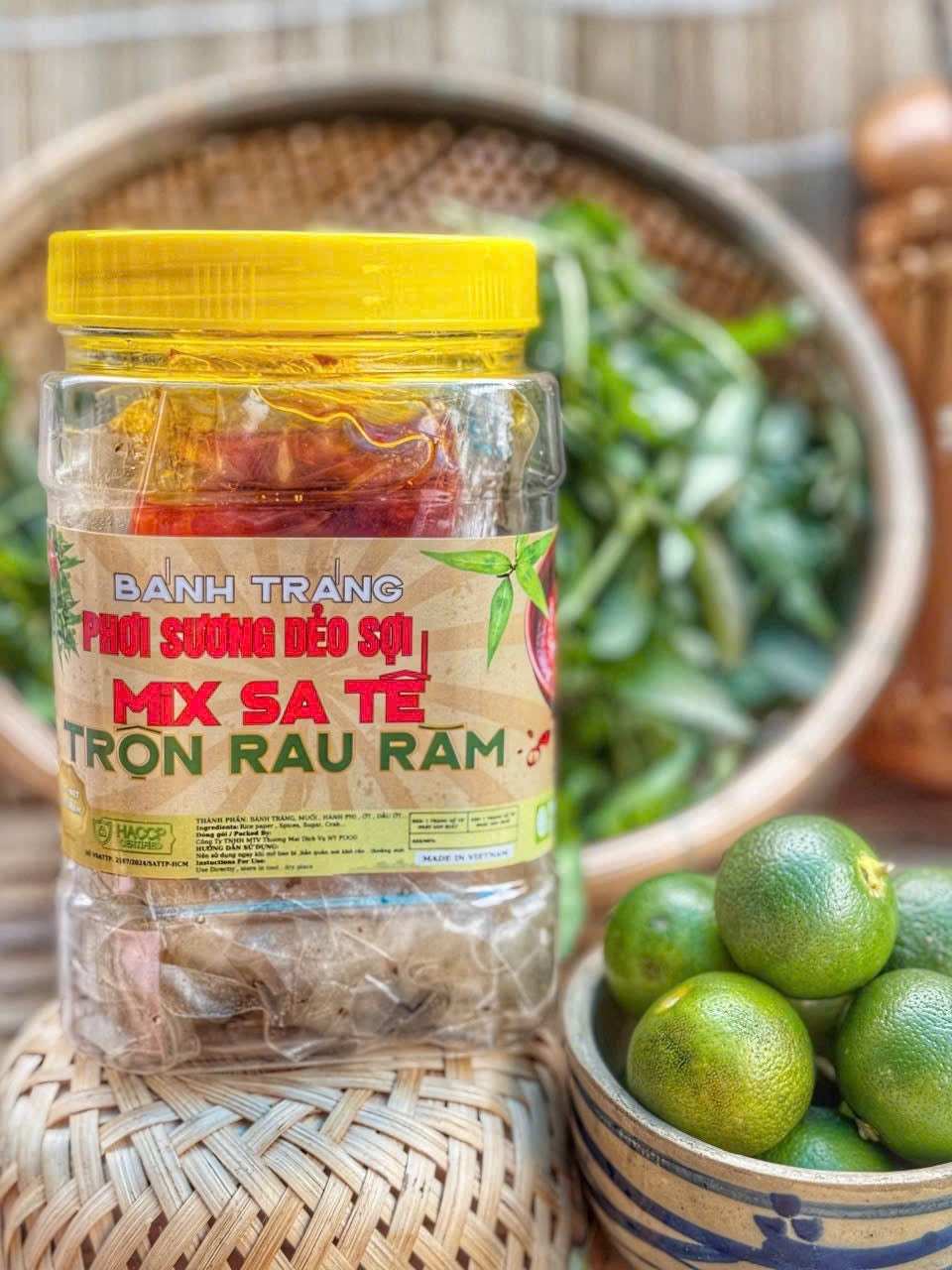 Dẻo Sợi Sate Rau Răm Hũ