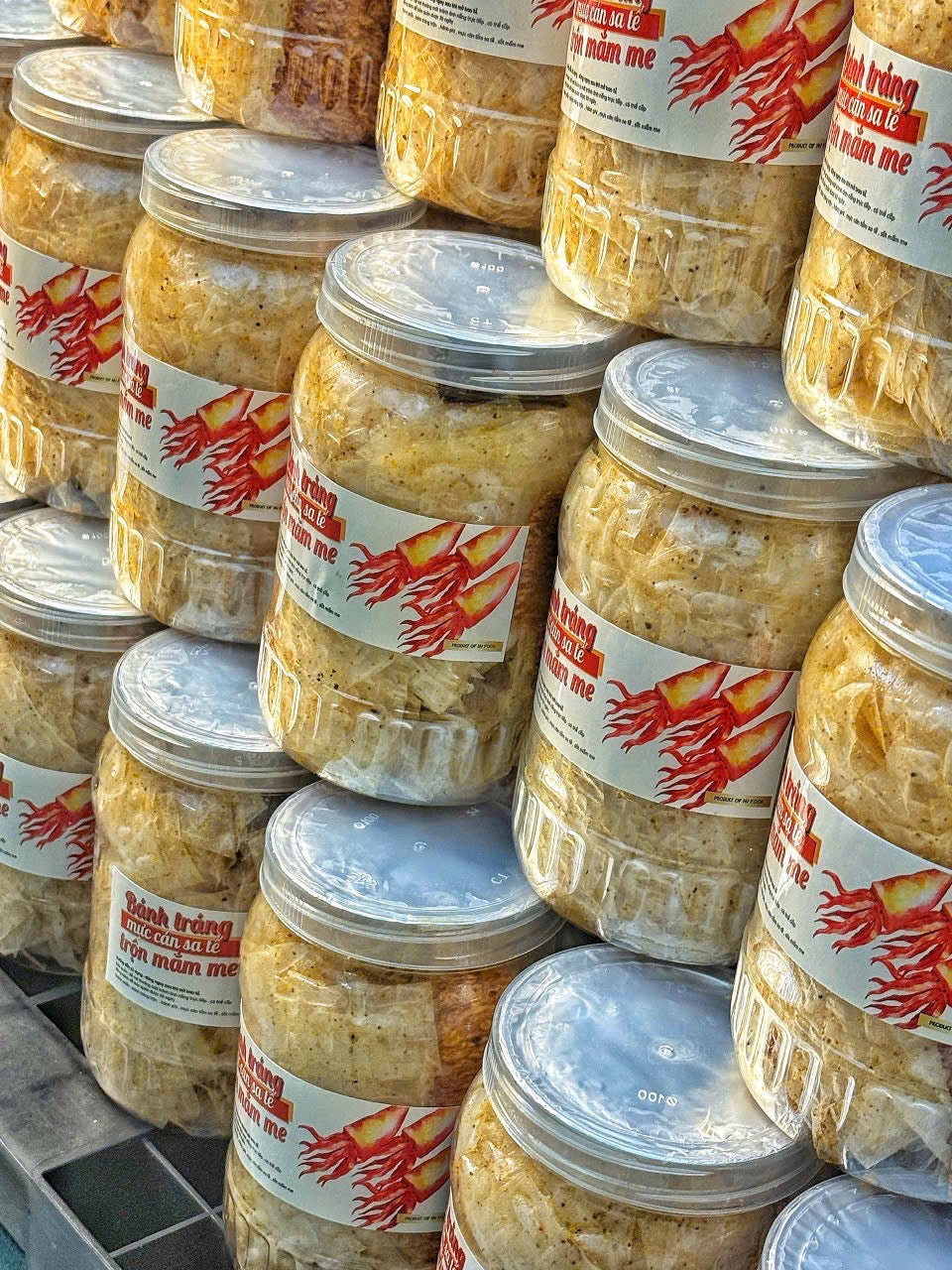 Mực Cán Sate Trộn Mắm Me Hũ