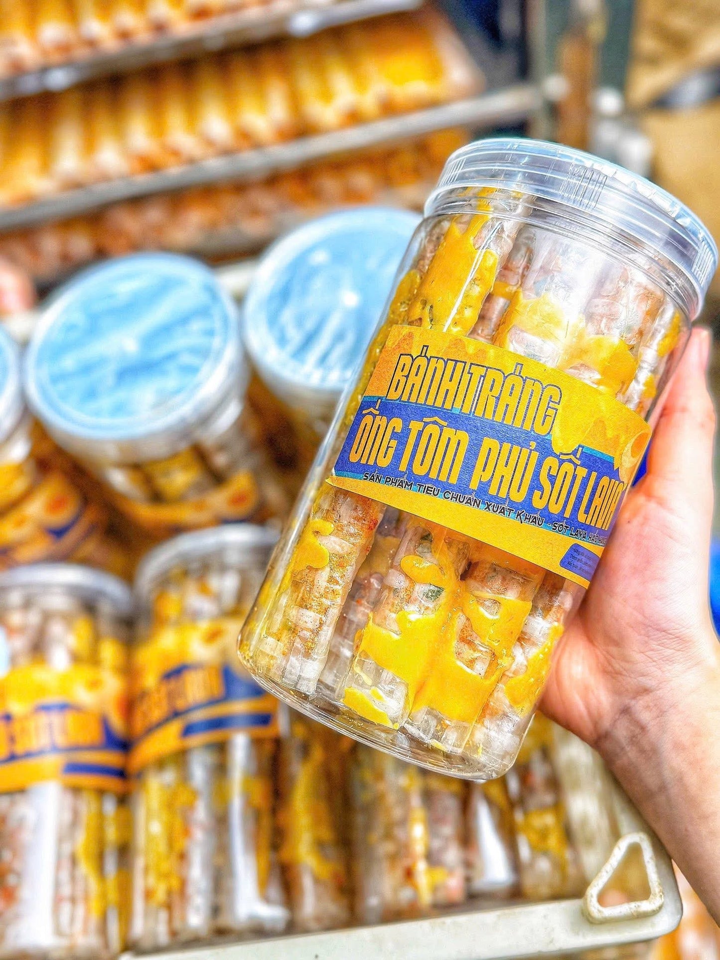 Ống Tôm Phủ Sốt Lava Hũ