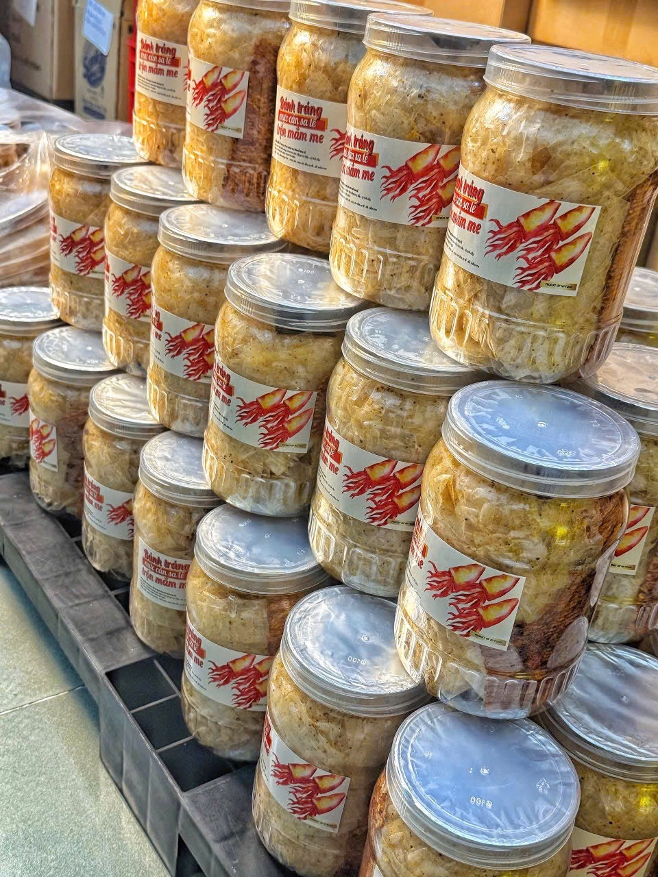 Mực Cán Sate Trộn Mắm Me Hũ