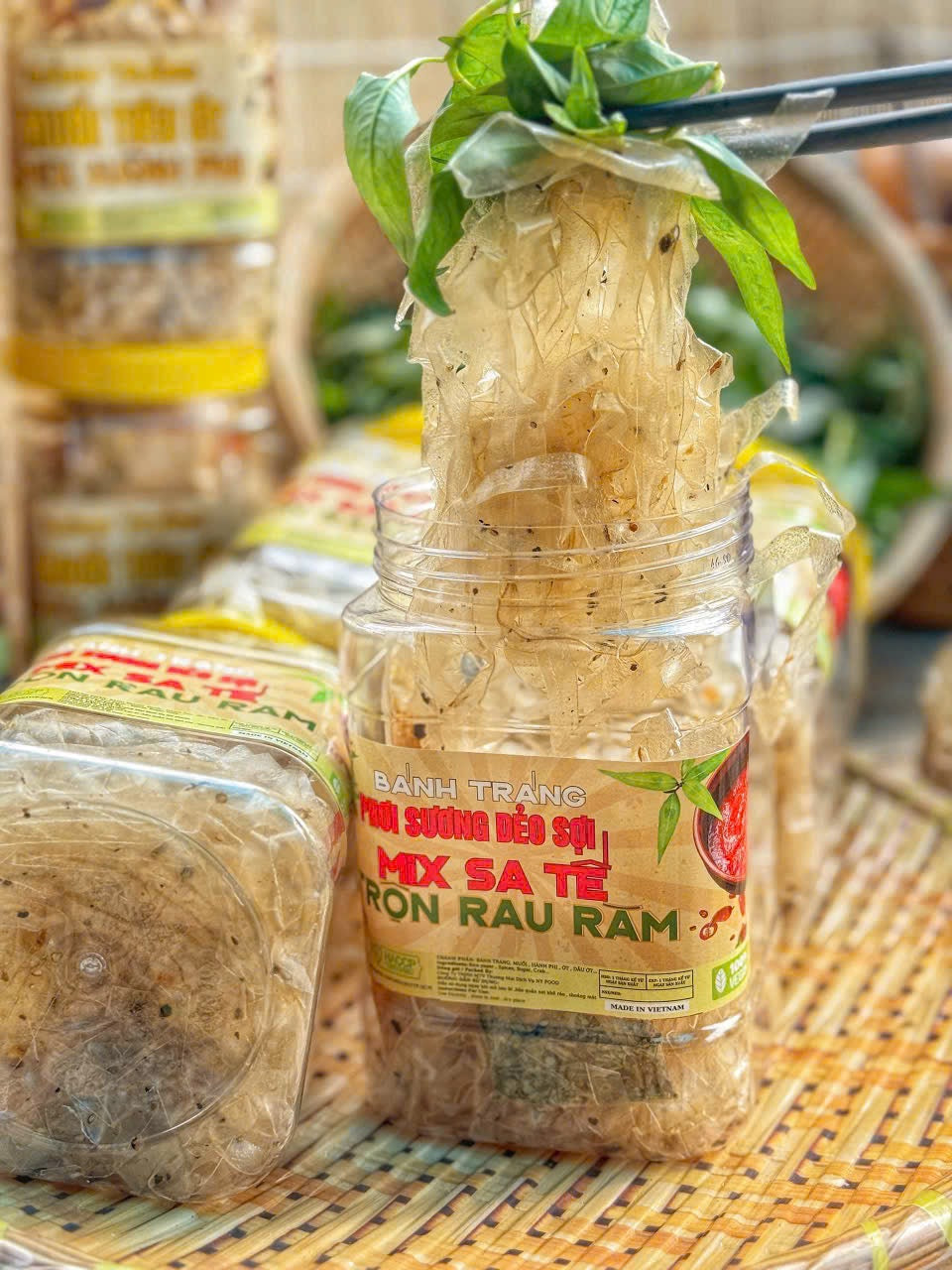 Dẻo Sợi Sate Rau Răm Hũ