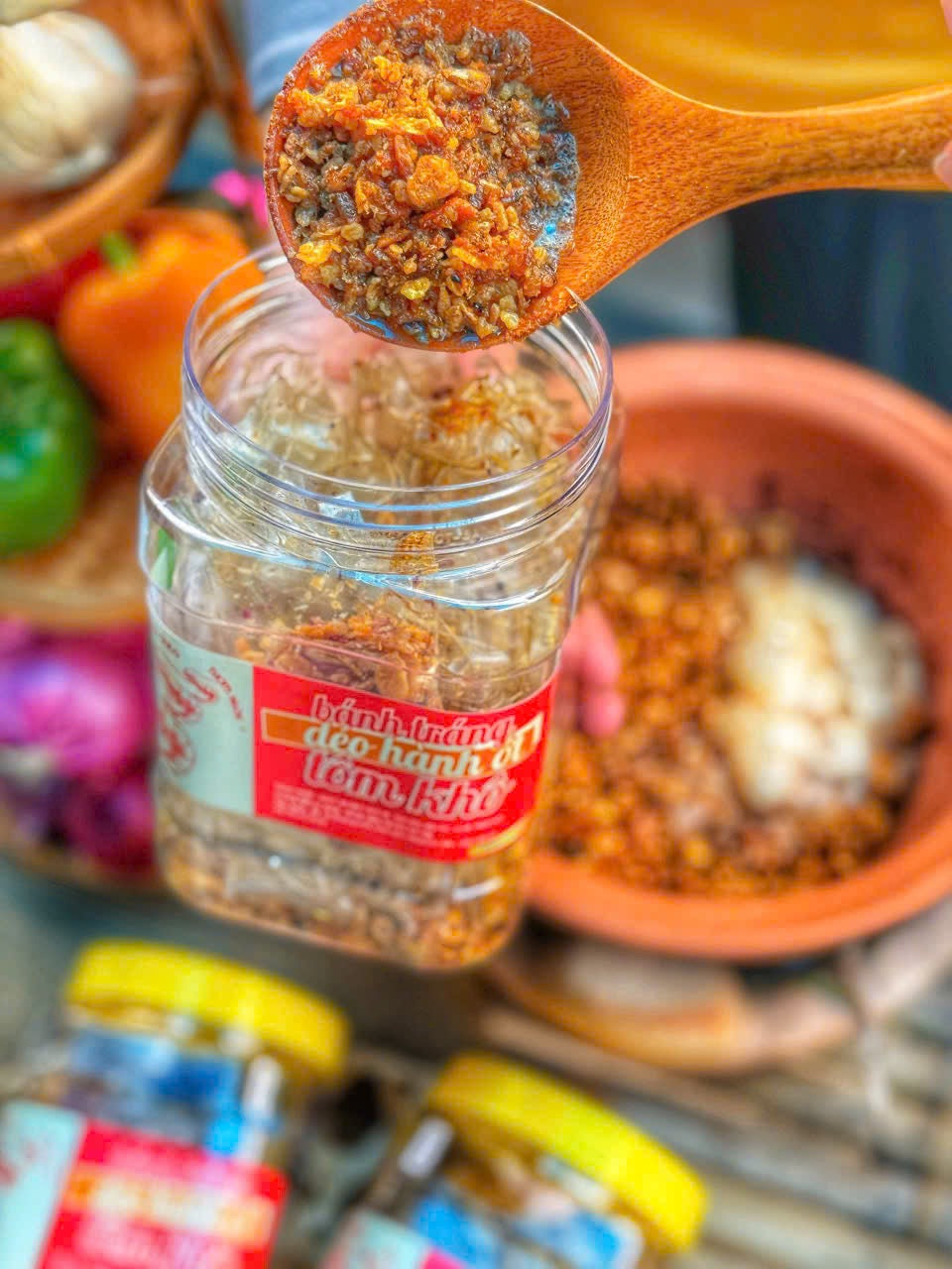 Dẻo Hành Ớt Tôm Khô Hũ