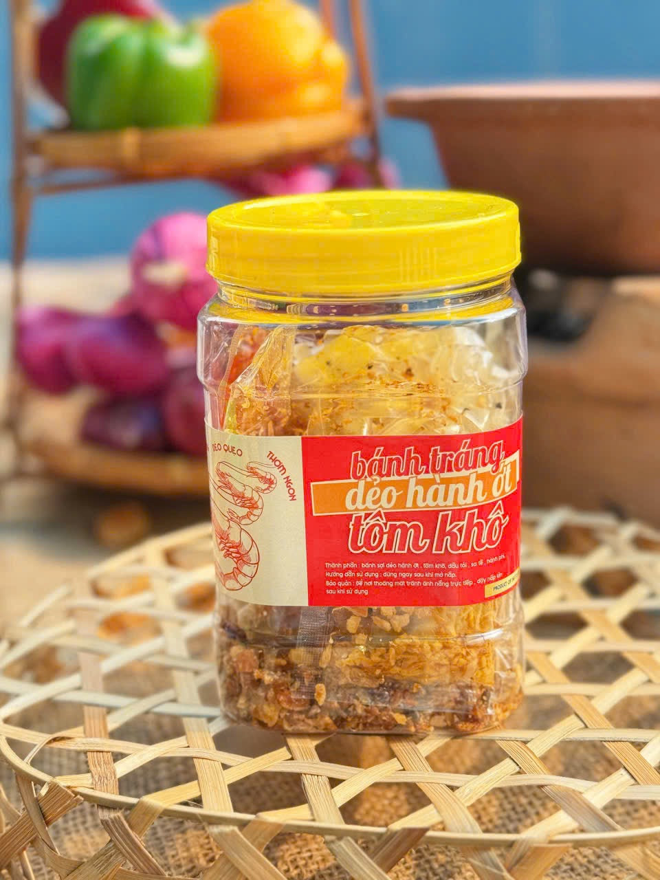 Dẻo Hành Ớt Tôm Khô Hũ