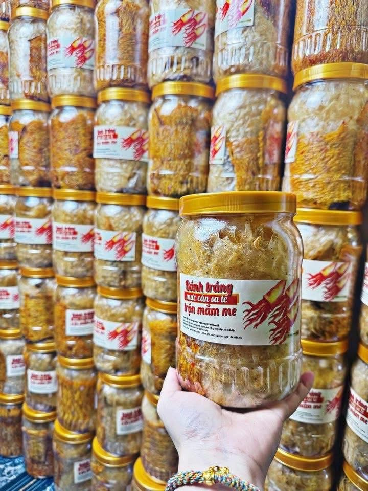 Mực Cán Sate Trộn Mắm Me Hũ