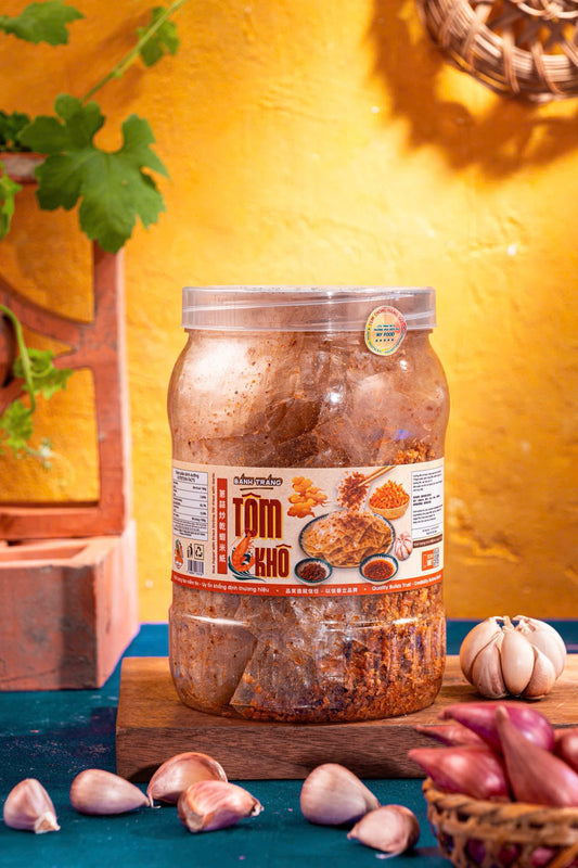 Tôm Khô Cháy Tỏi Hũ