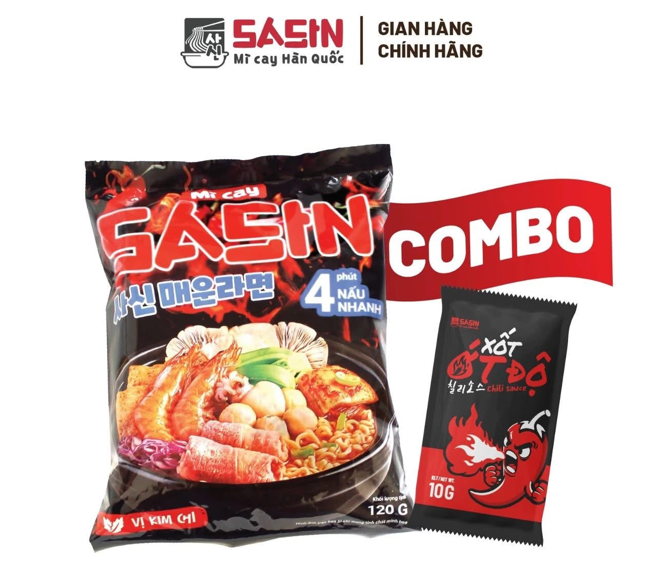 Mì Cay Sasin 3 Gói